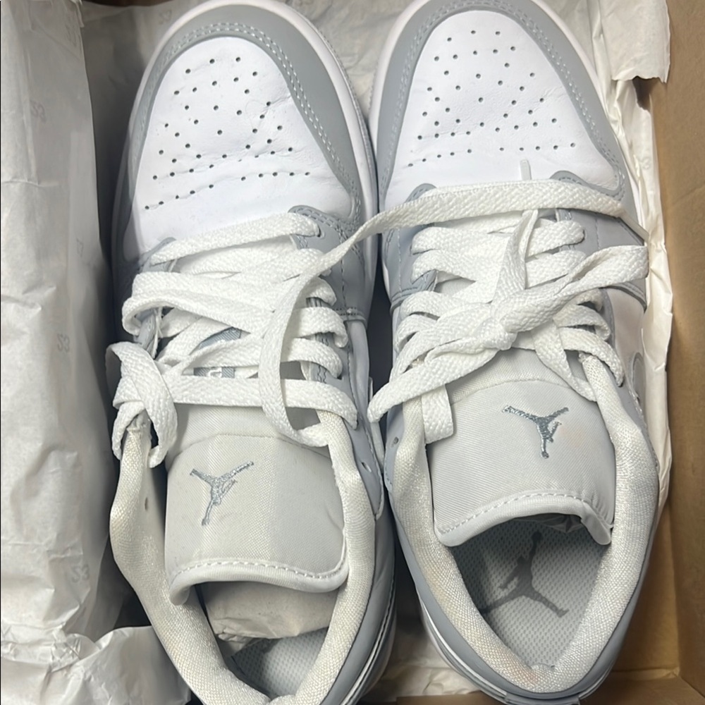 Air Jordan White and Gray Sneakers